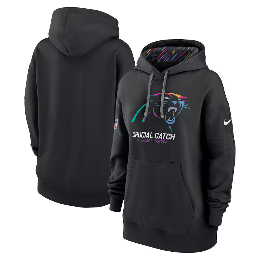 Women Carolina Panthers #9 Black 2024 Nike NFL hoodie 2